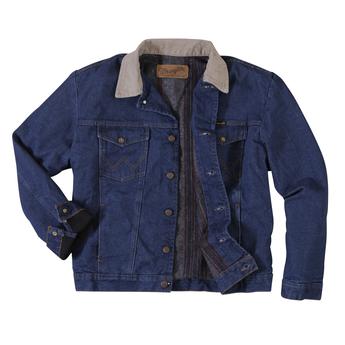 74270PW / Men's Wrangler® Blanket Lined Big & Tall Denim Jacket