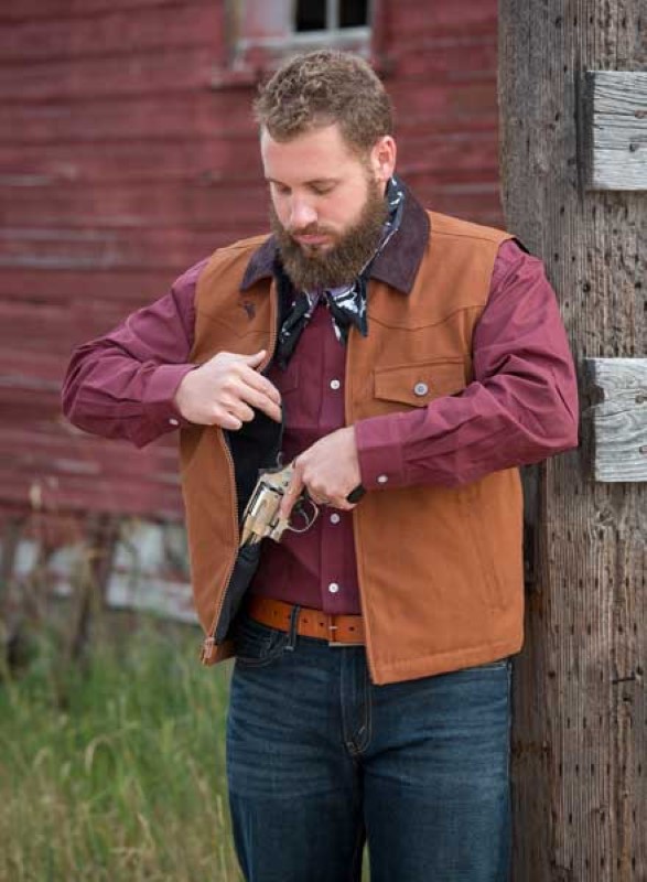Men's Cody Concealed Carry Canvas Vest - Bucksworth Western Wear
