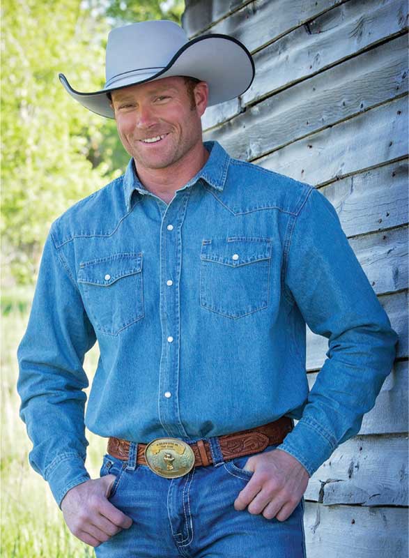 Wyoming Traders Men's Denim Stonewashed Western Shirt – Bucksworth