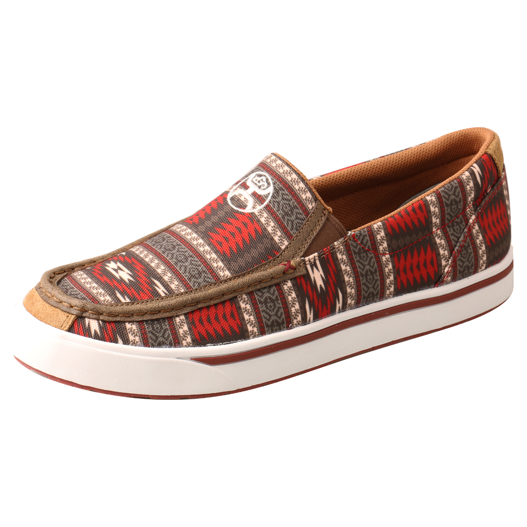 Twisted X HOOEY Plaid Casual Shoes 8.5M Lace Up Western Comfort Twisted X Infant Hooey Loper Pink Multicolor Driving Moc  main image 4