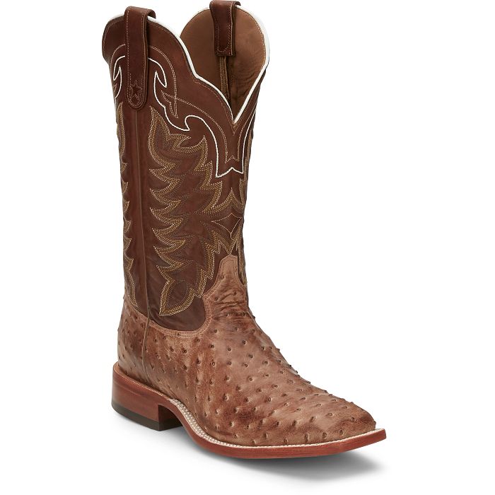 Tony Lama Full Quill Ostrich Cowboy Boots Men’s 8 D Brown Exotic USA Made CT873 Tony Lama CT873 Exotic Brown Full Quill Ostrich/Goat Cowboy  main image 2