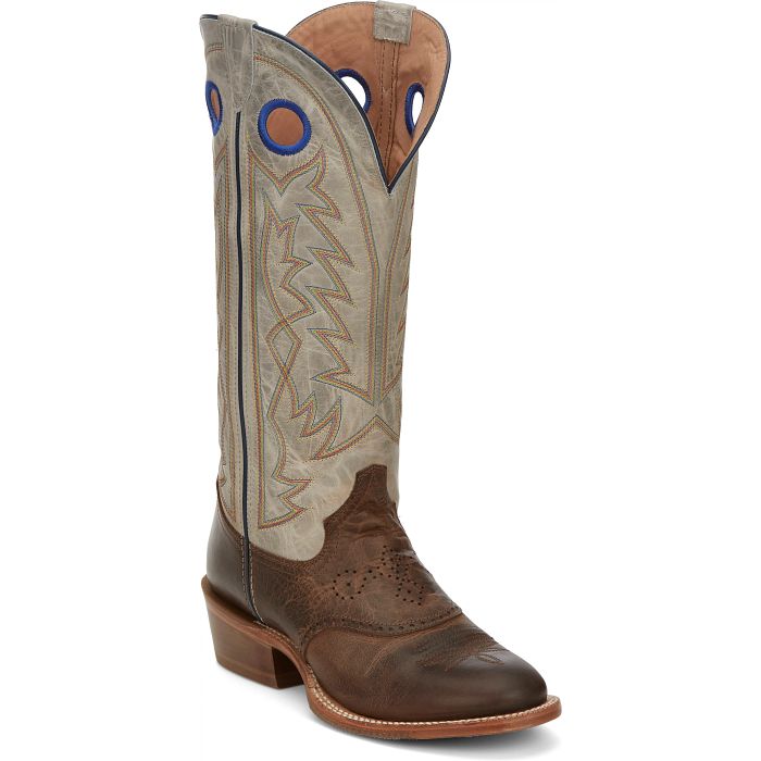 Tony Lama Cowboy Boots Men\'s 9B Tall Buckaroo Brown All Leather Hole Cutouts Tony Lama Cowboy Boots Men\ main image 4